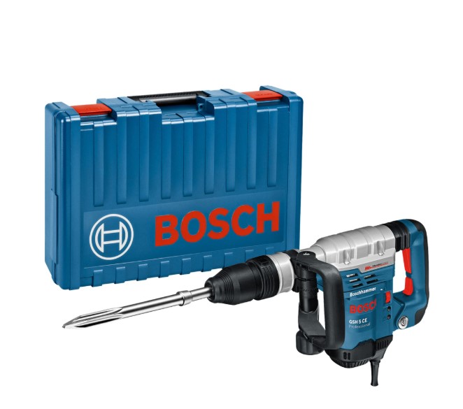 Bosch GSH 5 CE Professional Breaker – Compact SDS Max Demolition Hammer with Variable Speed Control for Precision Concrete Breaking and Renovation Work